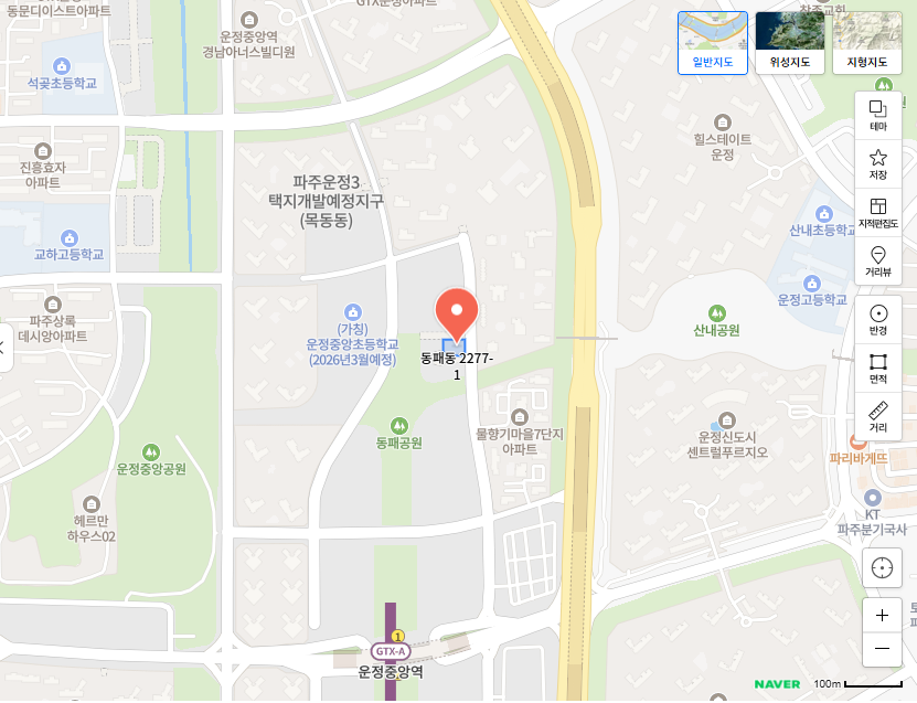 운정센트럴365의원 위치 안내 지도